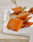 Bouchées de saumon fumé au sirop d'érable