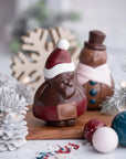 Personnages 3D de Noël chocolat au lait