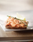 Rillettes de truite et crevettes fumées