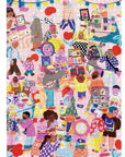 L'image du casse-tête Marché éphémère avec la découpe des morceaux de l'entreprise Holiyay Puzzles.