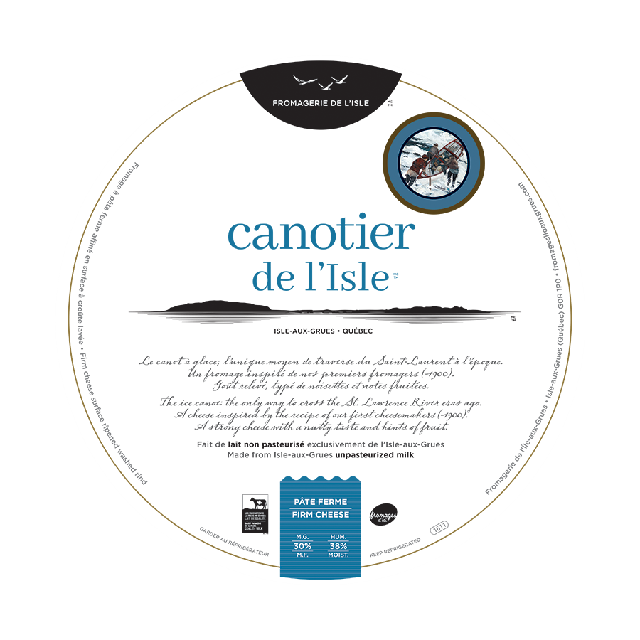 Fromage Le Canotier de l'Isle_Étiquette