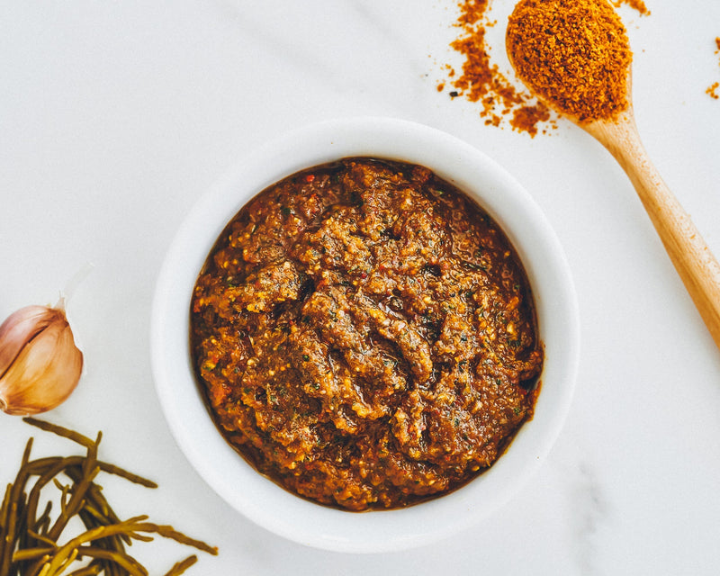 Marinade passe-partout à la salicorne, à la livèche et à l’argousier