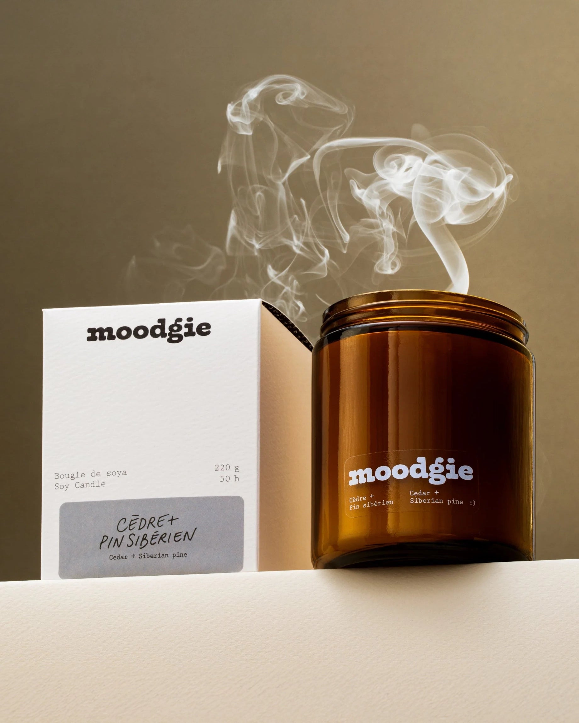 Bougie Cèdre + Pin sibérien de Moodgie