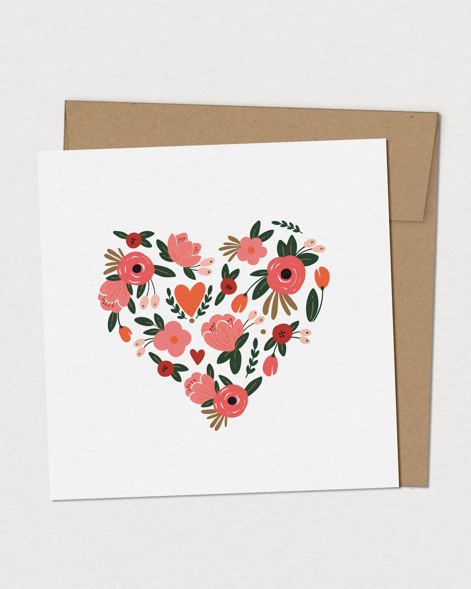 Carte Pétales de coeur pour la Saint-Valentin par Mimosa design