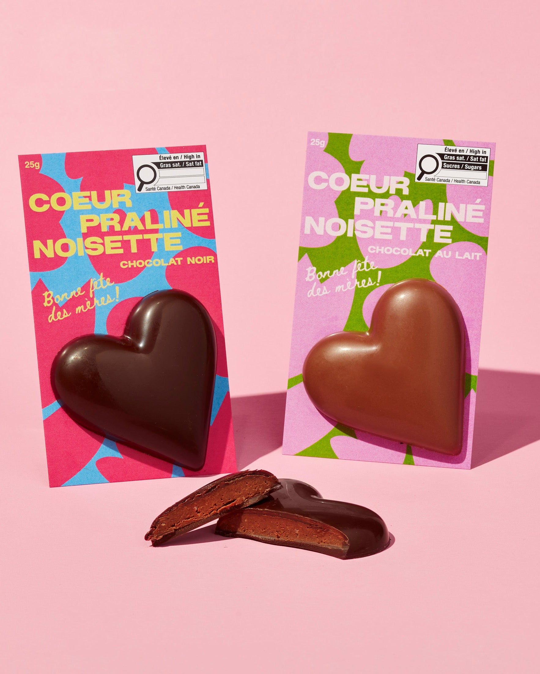 Coeur praliné noisettes, Chocolat au lait et noir d'Ernestine