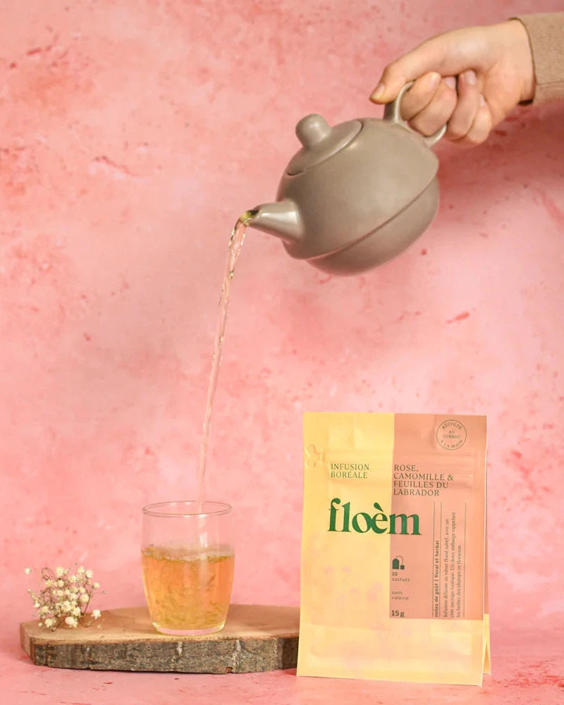 Infusion boreale rose de Floem