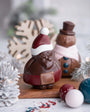 Personnages 3D de Noël chocolat au lait