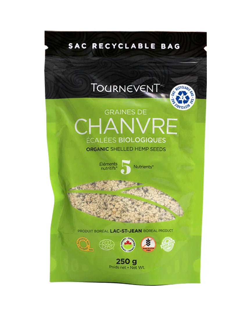 Graines de chanvre écalées biologiques de la Ferme Tournevent