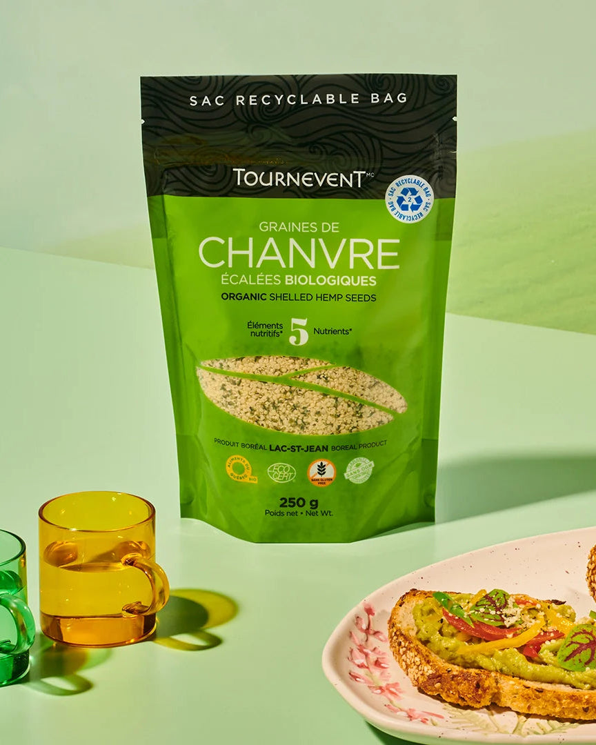 Graines de chanvre écalées biologiques de la Ferme Tournevent