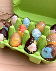 Boîte de 12 oeufs petits oeufs en chocolat par la Cabane sur le roc.