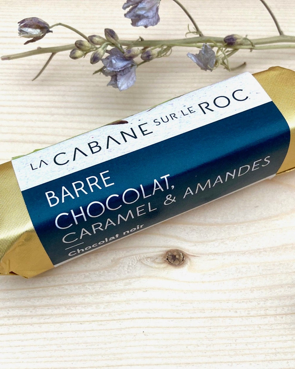 Barre chocolat amandes et caramel de Cabane sur le roc