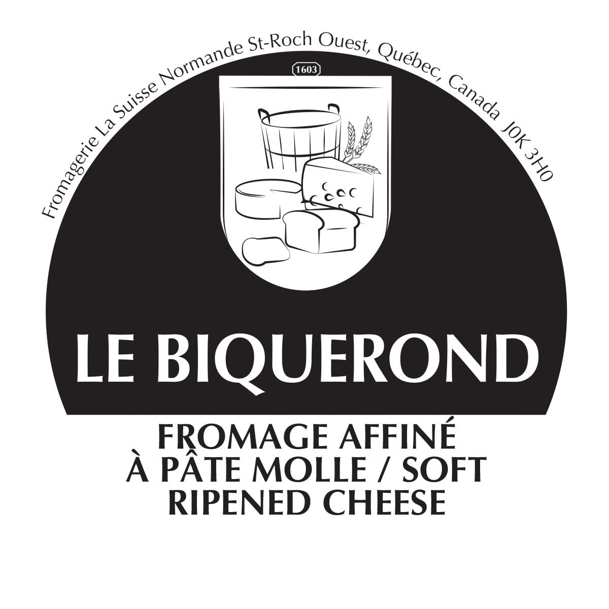 Étiquette fromage Biquerond