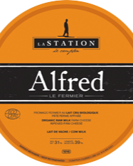 Étiquette Fromage Alfred le fermier par fromagerie la station