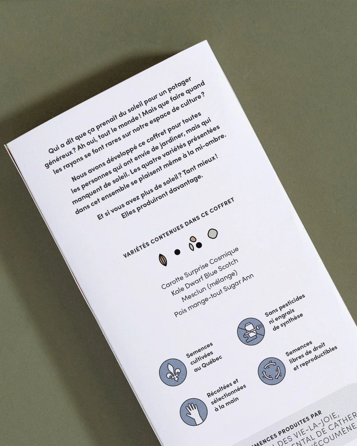 Coffret de Semences : Potager de la mi-ombre par le Nutritionniste Urbain