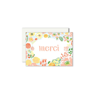 Carte - Fleurs merci (mini) | Paperole