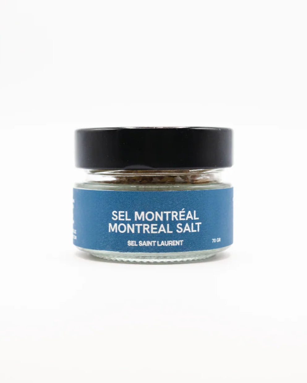 Un pot de Sel Montréal de Sel Saint Laurent.