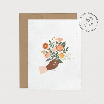 Carte ensemencée - Bouquet