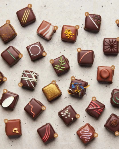 34 saveurs disponibles pour les Boîte de 6 bouchées chocolatées découverte par Fays