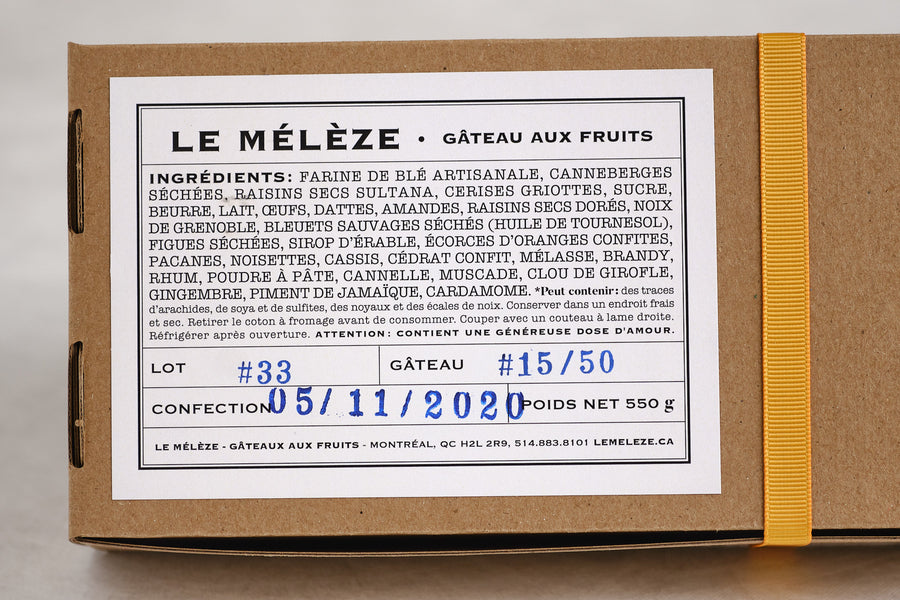 Le Mélèze | Gâteau aux fruits Millésime 2020