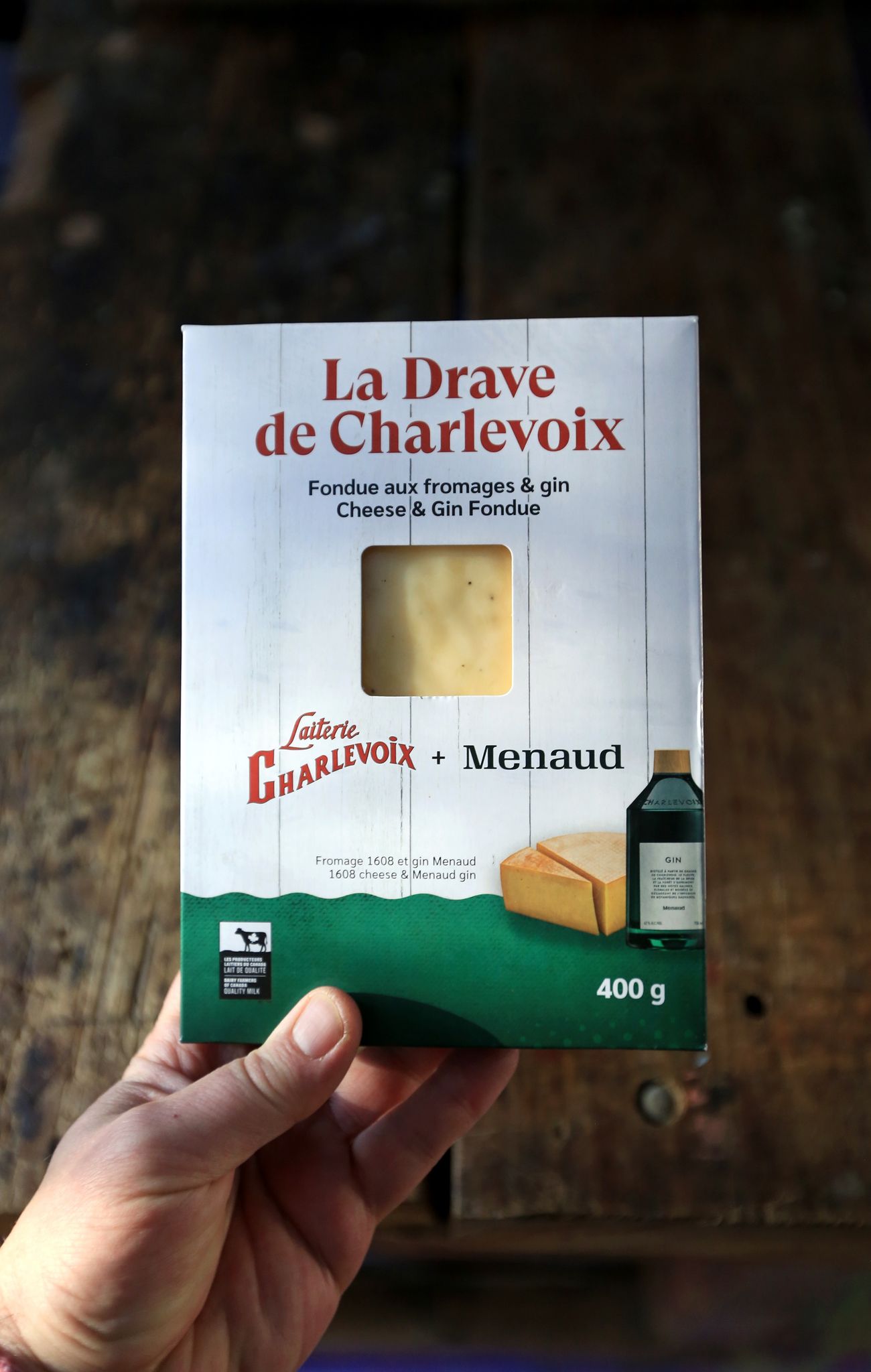 La Drave de Charlevoix Fondue au fromage 1608+Gin Les