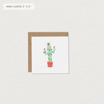 Carte - Cactus décoré (Mini)