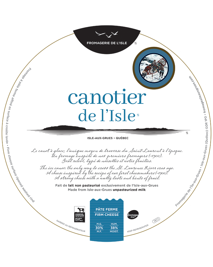 Fromage Le Canotier de l'Isle_Étiquette